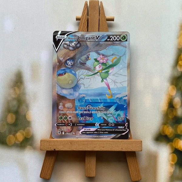 Thẻ hình Pokemon Hisuian Lilligant V 163/189 - Lá bài lẻ Astral Radiance Alternate Art Ultra Rare tiếng Anh chính hãng