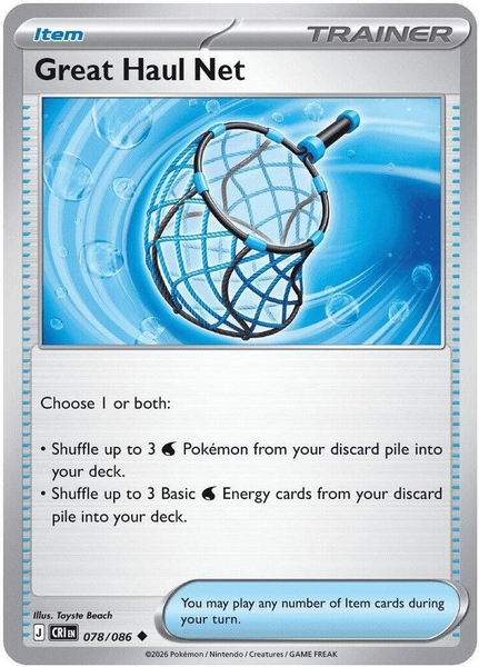 Thẻ hình Pokemon Great Haul Net 078/086 - Lá bài lẻ Chaos Rising Uncommon tiếng Anh chính hãng