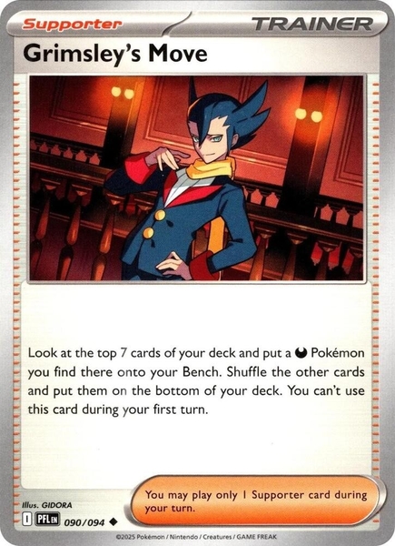 Thẻ hình Pokemon Grimsley's Move 090/094 - Lá bài lẻ Phantasmal Flames Uncommon tiếng Anh chính hãng