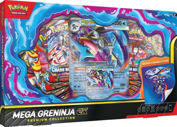 Hộp thẻ bài Mega Greninja ex Premium Collection tiếng Anh chính hãng - Pokemon TCG Series Mega Evolution