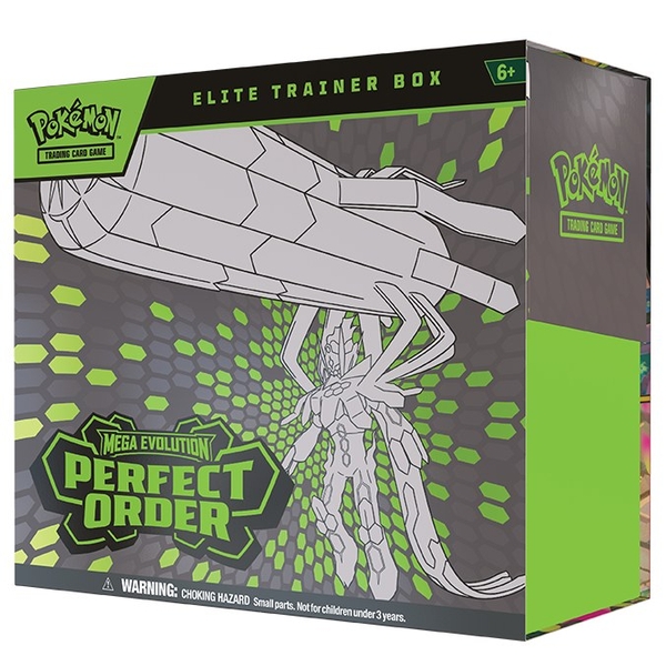 Hộp thẻ bài Perfect Order Elite Trainer Box tiếng Anh chính hãng - Pokemon TCG Series Mega Evolution ETB