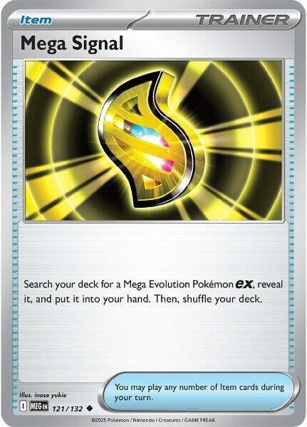 Thẻ hình Pokemon Mega Signal 121/132 - Lá bài lẻ Mega Evolution Base Set Uncommon tiếng Anh chính hãng
