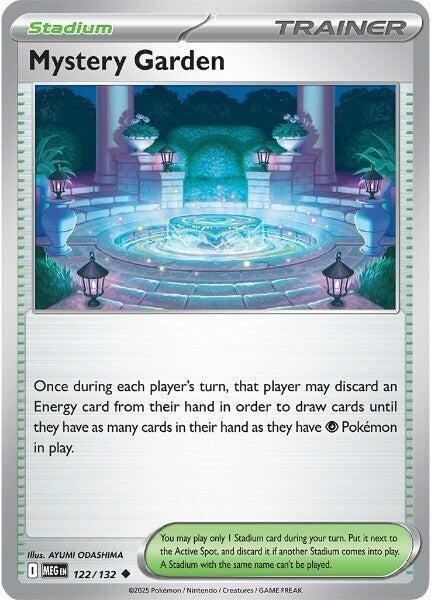 Thẻ hình Pokemon Mystery Garden 122/132 - Lá bài lẻ Mega Evolution Base Set Uncommon tiếng Anh chính hãng