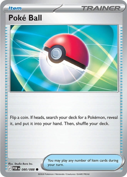 Thẻ hình Pokemon Poke Ball 080/088 - Lá bài lẻ Perfect Order Common tiếng Anh chính hãng
