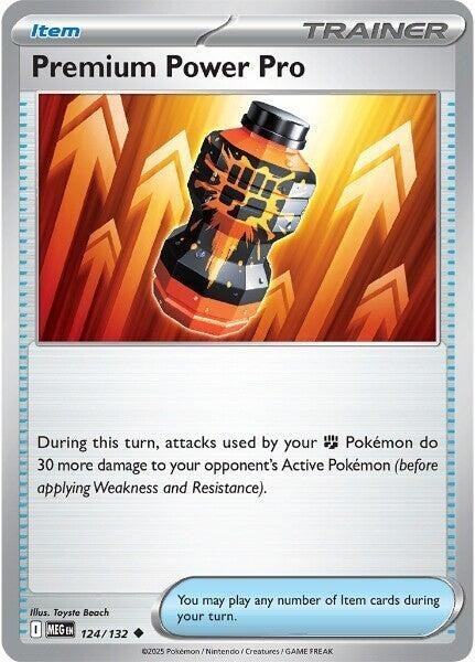Thẻ hình Pokemon Premium Power Pro 124/132 - Lá bài lẻ Mega Evolution Base Set Uncommon tiếng Anh chính hãng