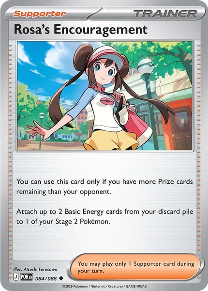 Thẻ hình Pokemon Rosa's Encouragement 084/088 - Lá bài lẻ Perfect Order Uncommon tiếng Anh chính hãng