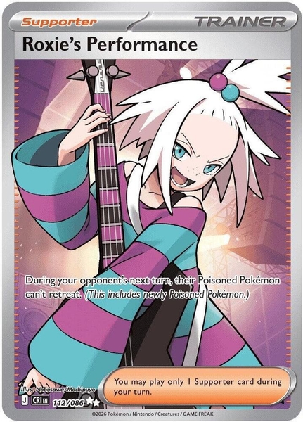 Thẻ hình Pokemon Roxie's Performance 112/086 - Lá bài lẻ Chaos Rising Ultra Rare tiếng Anh chính hãng