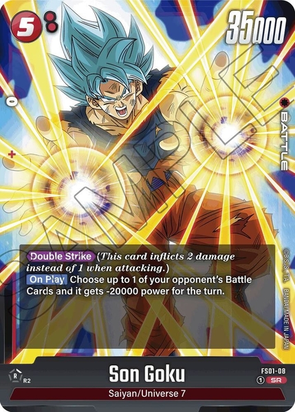 Thẻ hình Dragon Ball Son Goku FS01-08 Super Rare - Lá bài lẻ Son Goku FS01 tiếng Nhật chính hãng