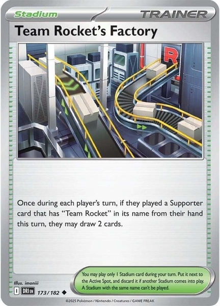 Thẻ hình Pokemon Team Rocket's Factory 173/182 - Lá bài lẻ Destined Rivals Uncommon Reverse Holo tiếng Anh chính hãng