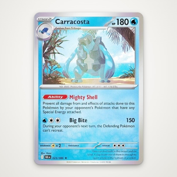 Thẻ hình Pokemon Carracosta 023/086 - Lá bài lẻ Black Bolt Holo Rare tiếng Anh chính hãng ảnh 2