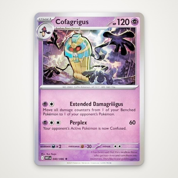 Thẻ hình Pokemon Cofagrigus 040/086 - Lá bài lẻ White Flare Holo Rare tiếng Anh chính hãng ảnh 2