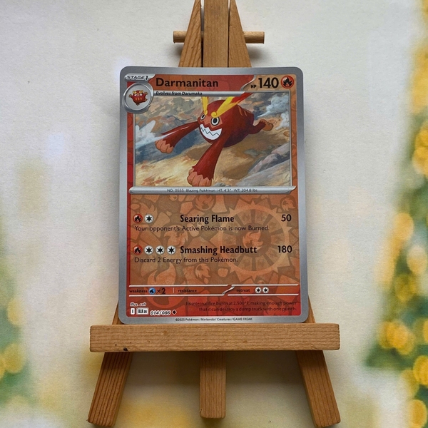 Thẻ hình Pokemon Darmanitan 014/086 - Lá bài lẻ Black Bolt Uncommon Reverse Holo tiếng Anh chính hãng
