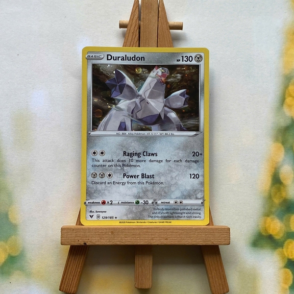 Thẻ hình Pokemon Duraludon 129/185 - Lá bài lẻ Sword & Shield: Vivid Voltage Holo Rare tiếng Anh chính hãng