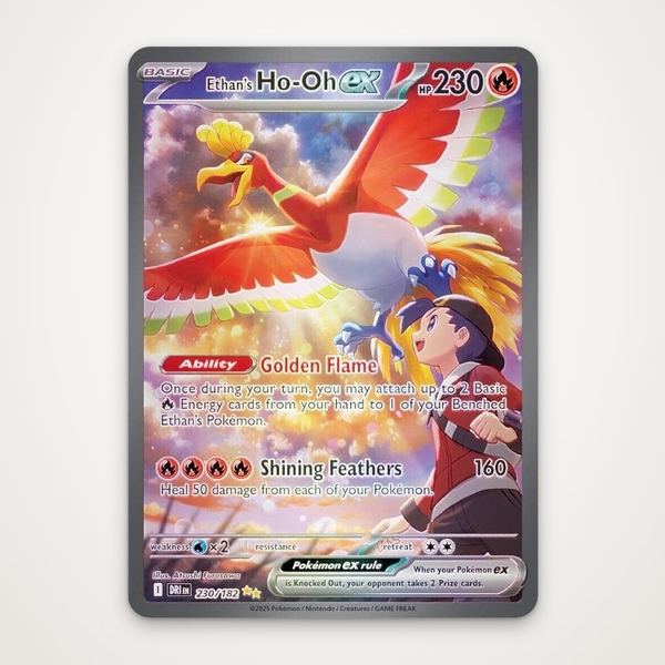 Thẻ hình Pokemon Ethan's Ho-Oh ex 230/182 - Lá bài lẻ Destined Rivals Special Illustration Rare tiếng Anh chính hãng ảnh 2