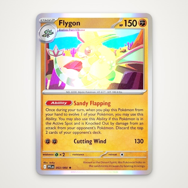 Thẻ hình Pokemon Flygon 053/094 - Lá bài lẻ Phantasmal Flames Holo Rare Reverse Holo tiếng Anh chính hãng ảnh 2