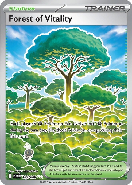 Thẻ hình Pokemon Forest of Vitality 109/088 - Lá bài lẻ Perfect Order Ultra Rare tiếng Anh chính hãng