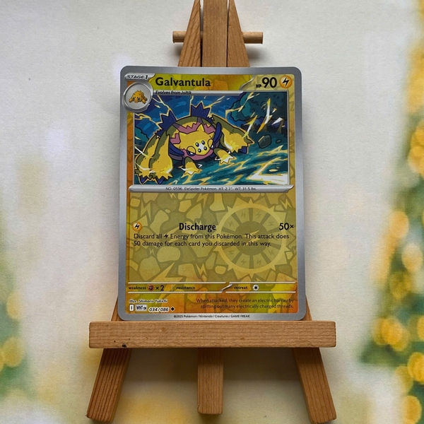 Thẻ hình Pokemon Galvantula 034/086 - Lá bài lẻ White Flare Uncommon Reverse Holo tiếng Anh chính hãng