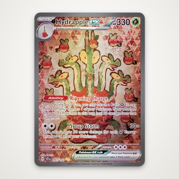 Thẻ hình Pokemon Hydrapple ex 167/142 - Lá bài lẻ Stellar Crown Special Illustration Rare tiếng Anh chính hãng ảnh 2