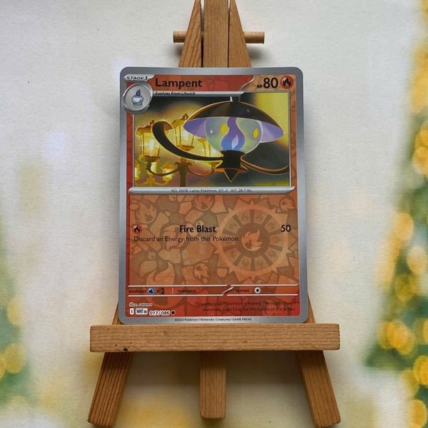 Thẻ hình Pokemon Lampent 017/086 - Lá bài lẻ White Flare Common Reverse Holo tiếng Anh chính hãng