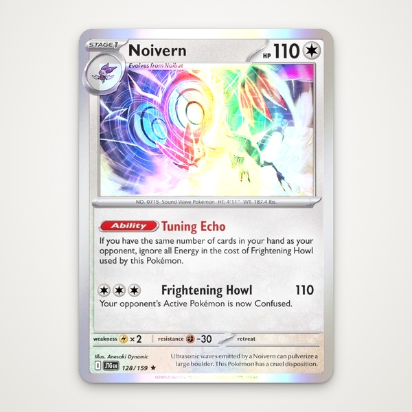 Thẻ hình Pokemon Noivern 128/159 - Lá bài lẻ Journey Together Holo Rare Reverse Holo tiếng Anh chính hãng ảnh 2