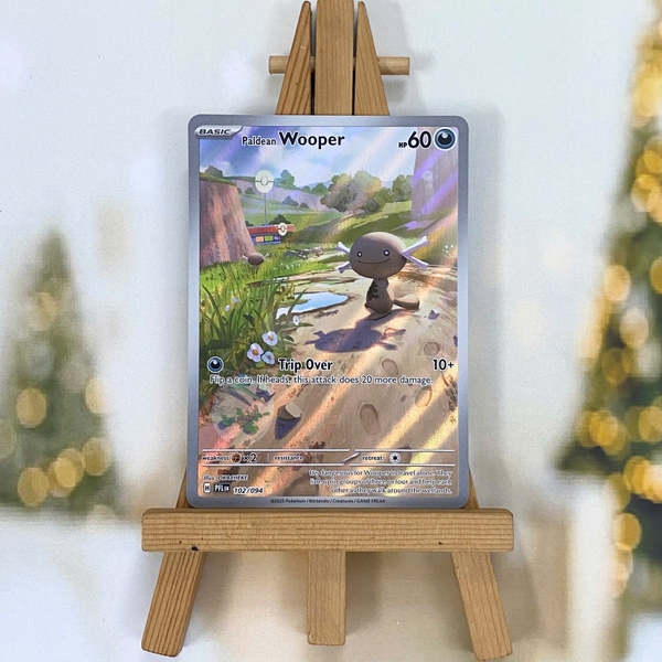 Thẻ hình Pokemon Paldean Wooper 102/094 - Lá bài lẻ Phantasmal Flames Illustration Rare tiếng Anh chính hãng