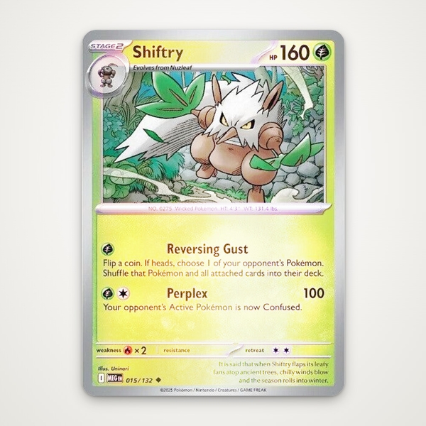 Thẻ hình Pokemon Shiftry 015/132 - Lá bài lẻ Mega Evolution Base Set Uncommon Reverse Holo tiếng Anh chính hãng ảnh 2