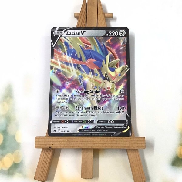 Thẻ hình Pokemon Zacian V 095/159 - Lá bài lẻ Crown Zenith Ultra Rare tiếng Anh chính hãng