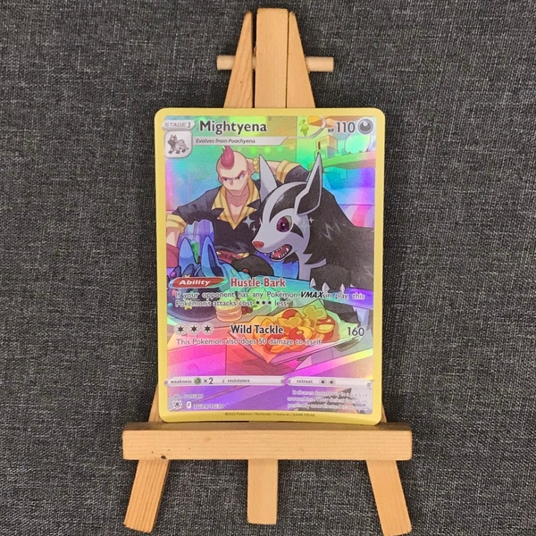Thẻ hình Pokemon Mightyena TG09/TG30 - Lá bài lẻ Sword & Shield: Astral Radiance Holo Rare tiếng Anh chính hãng ảnh 3