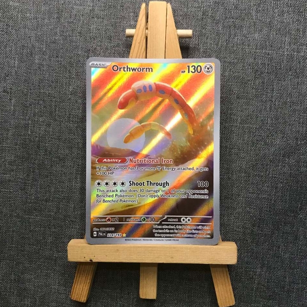 Thẻ hình Pokemon Orthworm 224/193 - Lá bài lẻ Scarlet & Violet: Paldea Evolved Illustration Rare tiếng Anh chính hãng ảnh 2