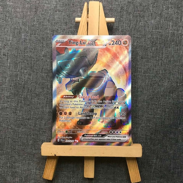 Thẻ hình Pokemon Ting-Lu ex 243/193 - Lá bài lẻ Scarlet&Violet Paldea Evolved Full Art Secret Rare tiếng Anh chính hãng ảnh 2