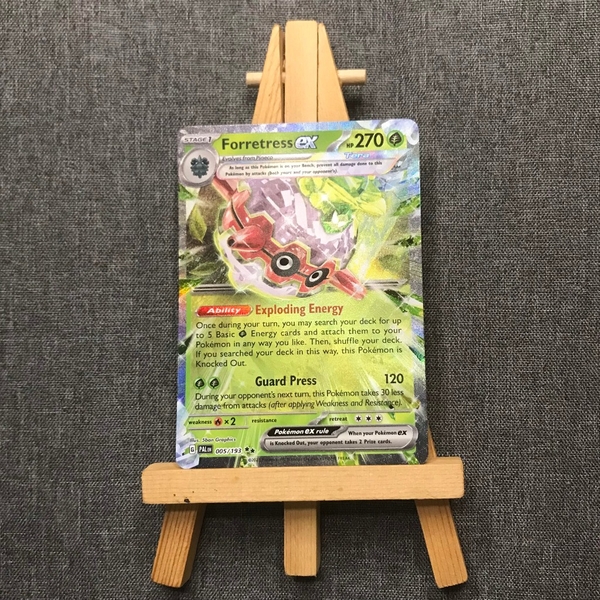 Thẻ hình Pokemon Forretress ex 005/193 - Lá bài Scarlet & Violet: Paldea Evolved Ultra Rare tiếng Anh chính hãng ảnh 2
