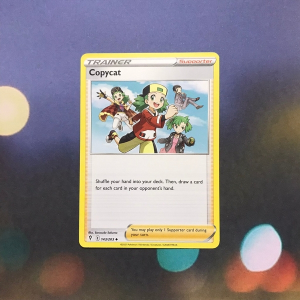 Thẻ hình Pokemon Copycat 143/203 - Lá bài lẻ Uncommon tiếng Anh chính hãng