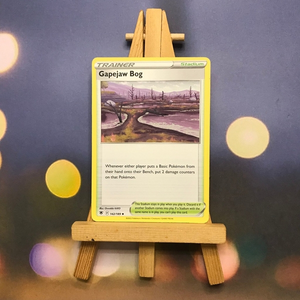 Thẻ hình Pokemon Gapejaw Bog 142/189 - Lá bài lẻ Astral Radiance Uncommon Reverse Holo tiếng Anh chính hãng ảnh 2