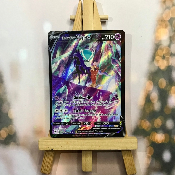 Thẻ hình Pokemon Shadow Rider Calyrex V TG17/TG30 - Lá bài Sword&Shield Astral Radiance Ultra Rare tiếng Anh chính hãng