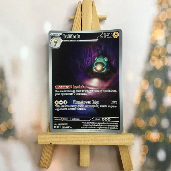Thẻ hình Pokemon Bellibolt 201/197 - Lá bài lẻ Obsidian Flames Illustration Rare tiếng Anh chính hãng ảnh 5