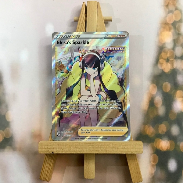 Thẻ hình Pokemon Elesa's Sparkle 147/159 - Lá bài lẻ Crown Zenith Full Art Ultra Rare tiếng Anh chính hãng
