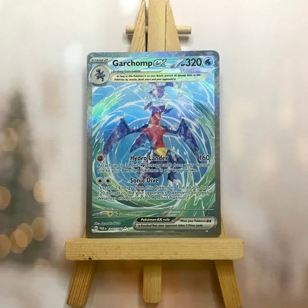 Thẻ hình Pokemon Garchomp ex 245/182 - Lá bài lẻ Paradox Rift Special Illustration Rare tiếng Anh chính hãng ảnh 2