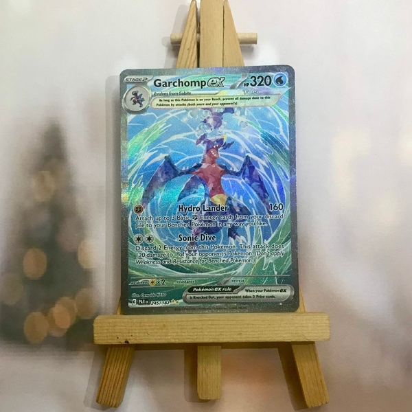 Thẻ hình Pokemon Garchomp ex 245/182 - Lá bài lẻ Paradox Rift Special Illustration Rare tiếng Anh chính hãng ảnh 3