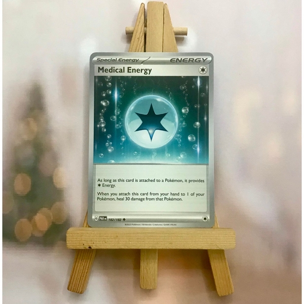 Thẻ hình Pokemon Medical Energy 182/182 - Lá bài Scarlet&Violet Paradox Rift Uncommon Reverse Holo tiếng Anh chính hãng ảnh 3