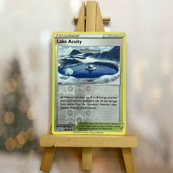 Thẻ hình Pokemon Lake Acuity 160/196 - Lá bài Lost Origin Uncommon Reverse Holo tiếng Anh chính hãng ảnh 4