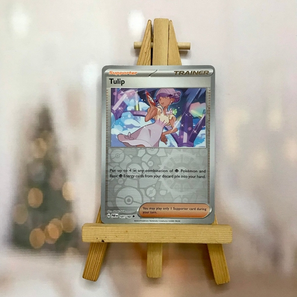 Thẻ hình Pokemon Tulip 181/182 - Lá bài lẻ Paradox Rift Uncommon Reverse Holo tiếng Anh chính hãng ảnh 3