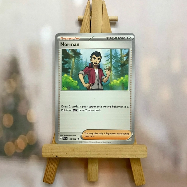 Thẻ hình Pokemon Norman 168/182 - Lá bài lẻ Paradox Rift Uncommon Reverse Holo tiếng Anh chính hãng ảnh 4