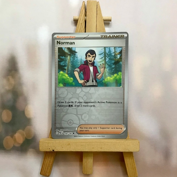 Thẻ hình Pokemon Norman 168/182 - Lá bài lẻ Paradox Rift Uncommon Reverse Holo tiếng Anh chính hãng ảnh 2