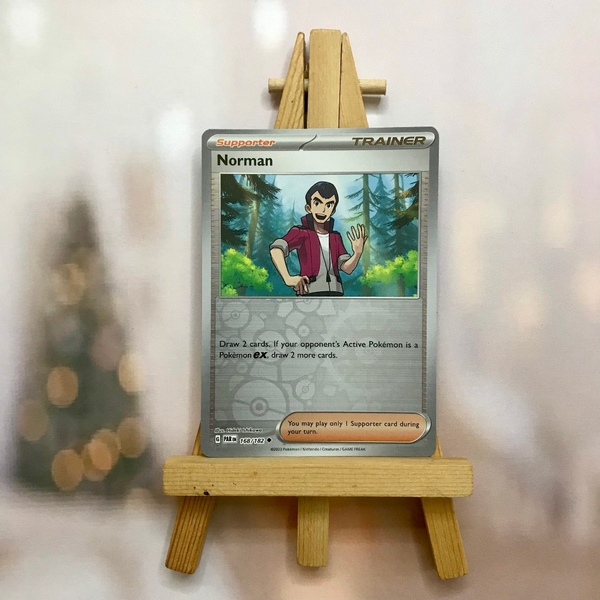 Thẻ hình Pokemon Norman 168/182 - Lá bài lẻ Paradox Rift Uncommon Reverse Holo tiếng Anh chính hãng ảnh 3