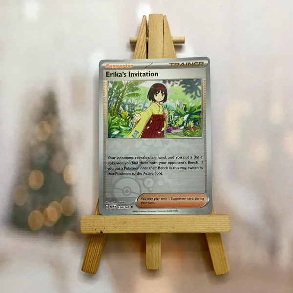 Thẻ hình Pokemon Erika's Invitation 160/165 - Lá bài Scarlet & Violet 151 Common Reverse Holo tiếng Anh chính hãng