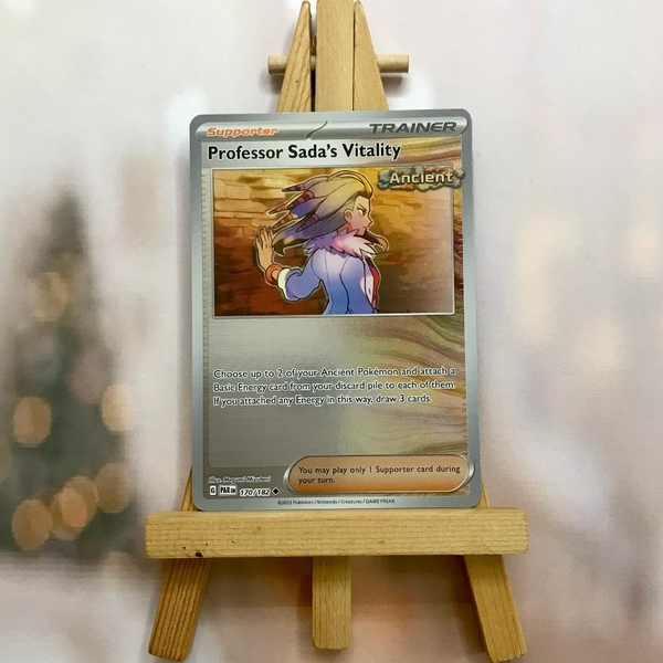 Thẻ hình Pokemon Professor Sada's Vitality 170/182 - Lá bài SVE Paradox Rift Common Reverse Holo tiếng Anh chính hãng ảnh 4