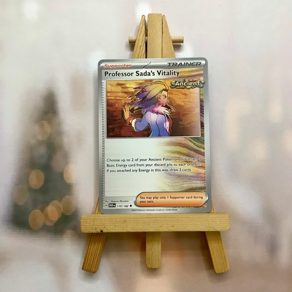 Thẻ hình Pokemon Professor Sada's Vitality 170/182 - Lá bài SVE Paradox Rift Common Reverse Holo tiếng Anh chính hãng
