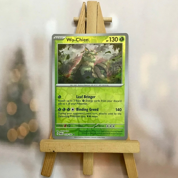 Thẻ hình Pokemon Wo-Chien 018/182 - Lá bài lẻ Scarlet & Violet: Paradox Rift Holo Rare Reverse Holo tiếng Anh chính hãng ảnh 3