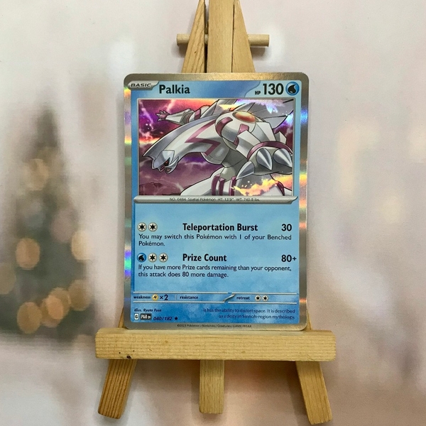Thẻ hình Pokemon Palkia 040/182 - Lá bài lẻ Paradox Rift Holo Rare Reverse Holo tiếng Anh chính hãng ảnh 3