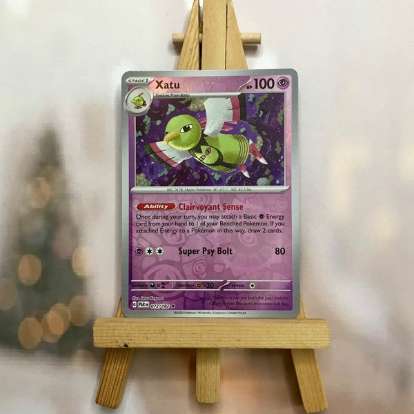 Thẻ hình Pokemon Xatu 072/182 - Lá bài Scarlet & Violet: Paradox Rift Reverse Holo Rare tiếng Anh chính hãng ảnh 3
